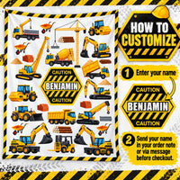 Yellow Construction Caution blanket - how to personalize