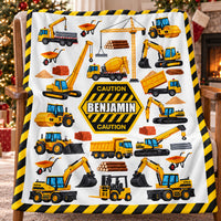 Yellow Construction Caution blanket - 03-closeup
