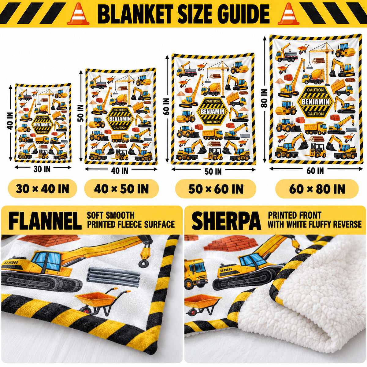 Yellow Construction Caution blanket - 08-guide