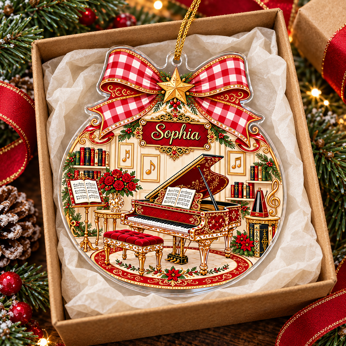 Piano Music Room Ornament - product view 4
