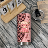 Pink Cow Leopard Print Tumbler Y2k Retro Western Stainless Steel Cup Gift for Women on a hanger, ready to ship from Austin, Texas