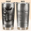 Customer in Austin, Texas wearing Police Officer Nutrition Facts Tumbler, Custom Law Enforcement Gift, Funny Cop Travel Mug