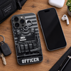 Close-up of Police Officer Tactical Vest Phone Case Personalized Gift for Law Enforcement for streetwear fans in Austin, Texas