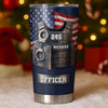 Police Officer Tactical Vest Tumbler, Personalized Law Enforcement Stainless Steel Cup, Patriotic Po on a hanger, ready to ship from Austin, Texas
