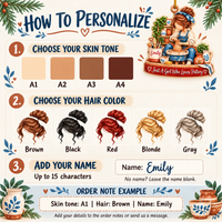 Personalized Pottery Girl Wood Ornament Custom Name Potter Christmas Gift - personalization guide