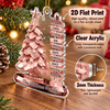 Close-up of Rose Gold Family Signpost Personalized Christmas Tree Ornament Custom Name Holiday Keepsake Gift for streetwear fans in Austin, Texas