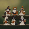 Rustic Witch Ghost Jack O Lantern Spooky Chic Halloween Tabletop Decorative Figurine