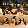 Rustic Witch Ghost Jack O Lantern Spooky Chic Halloween Tabletop Decorative Figurine