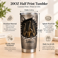 Personalized Saxophone Music Tumbler Custom Name Saxophonist Gift - product view 8