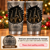 Personalized Saxophone Music Tumbler Custom Name Saxophonist Gift - personalization guide