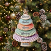 Seashell Christmas Tree Ornament Personalized Coastal Scallop Shell Acrylic Keepsake Custom Family N available at our Austin, Texas warehouse