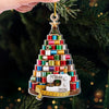 Sewing Themed Christmas Tree Ornament, Thread Spool Tree With Sewing Machine Personalized Custom Nam on a hanger, ready to ship from Austin, Texas