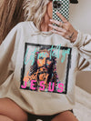 Let Me Tell You About My Jesus T Shirt Colorful Faith Graphic Tee Women's Christian Slogan Shirt