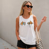 Women's Sleeveless Tank Top Boho Jeweled Skeleton Hands Graphic Alternative Summer Shirt