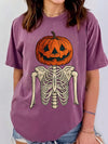 Vintage Skeleton Pumpkin Jack O Lantern Sweatshirt Women's Spooky Halloween Pullover