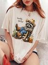 Western Graphic Tee Women's Howdy Darlin Cowboy Raccoon Shirt Cute Country Rodeo T-Shirt Nashville Concert Top