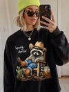 Western Graphic Tee Women's Howdy Darlin Cowboy Raccoon Shirt Cute Country Rodeo T-Shirt Nashville Concert Top