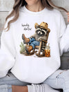 Western Graphic Tee Women's Howdy Darlin Cowboy Raccoon Shirt Cute Country Rodeo T-Shirt Nashville Concert Top