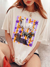 Halloween Dachshund Crewneck Sweatshirt, Spooky Wiener Dog Ghost Skeleton Costume, Cute Fall Pumpkin Pet Apparel Gift