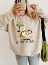 Funny Graphic T-Shirt We Thrift At Dawn Goose Vintage Shopping Tee Thrift Lover Gift