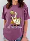 Funny Graphic T-Shirt We Thrift At Dawn Goose Vintage Shopping Tee Thrift Lover Gift