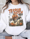 Vintage Halloween Pumpkin Monster Long Sleeve T-Shirt Spooky Fall Harvest Graphic Tee