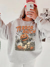 Vintage Halloween Pumpkin Monster Long Sleeve T-Shirt Spooky Fall Harvest Graphic Tee