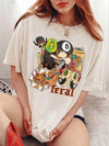 Oversized Graphic T-Shirt Feral Edgy Western Skeleton Streetwear Tee