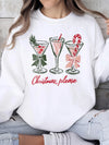 Festive Holiday Cocktails Women's Christmas Sweatshirt Cozy Christmas Please Party Sweater