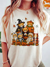Cute Halloween Teddy Bear Graphic Tee Women's Fall Costume Shirt