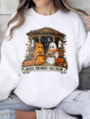 Spooky Season Ghost Graphic Tee Couples Halloween T-Shirt Vintage Fall Best Friend Gift