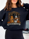 Spooky Season Ghost Graphic Tee Couples Halloween T-Shirt Vintage Fall Best Friend Gift