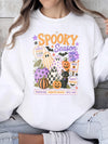 Retro Spooky Season Halloween Shirt, Cute Boo Crew Ghost And Pumpkin Graphic Tee For Fall