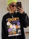 Retro Spooky Season Halloween Shirt, Cute Boo Crew Ghost And Pumpkin Graphic Tee For Fall
