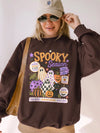 Retro Spooky Season Halloween Shirt, Cute Boo Crew Ghost And Pumpkin Graphic Tee For Fall