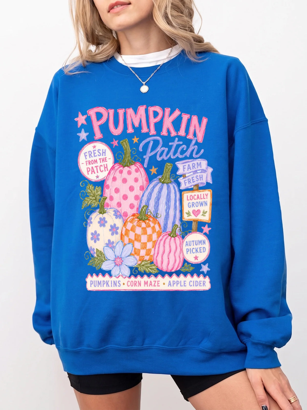 Pumpkin Patch T-Shirt Farm Fresh Fall Harvest Graphic Tee Autumn Apple Cider Corn Maze Shirt