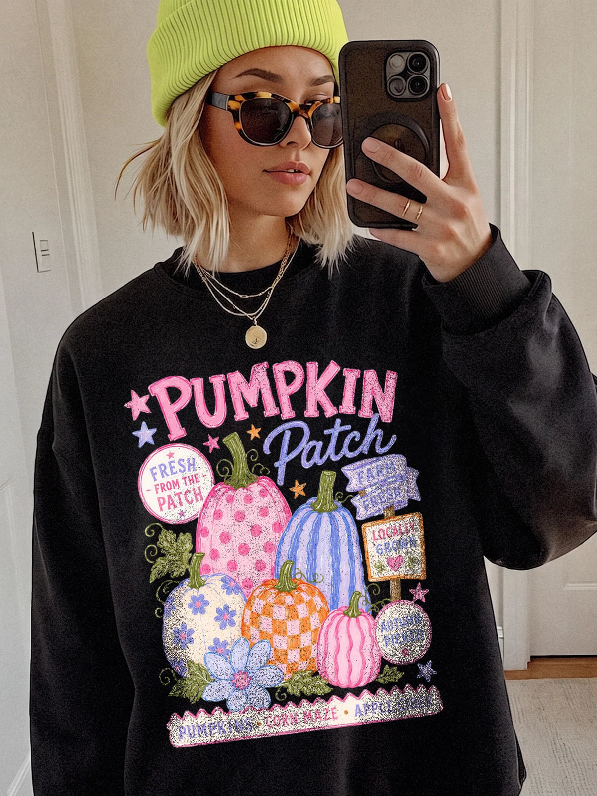 Pumpkin Patch T-Shirt Farm Fresh Fall Harvest Graphic Tee Autumn Apple Cider Corn Maze Shirt