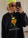 Ready For Halloween Pumpkin Frog Graphic Tee Spooky Cute Fall Party Shirt