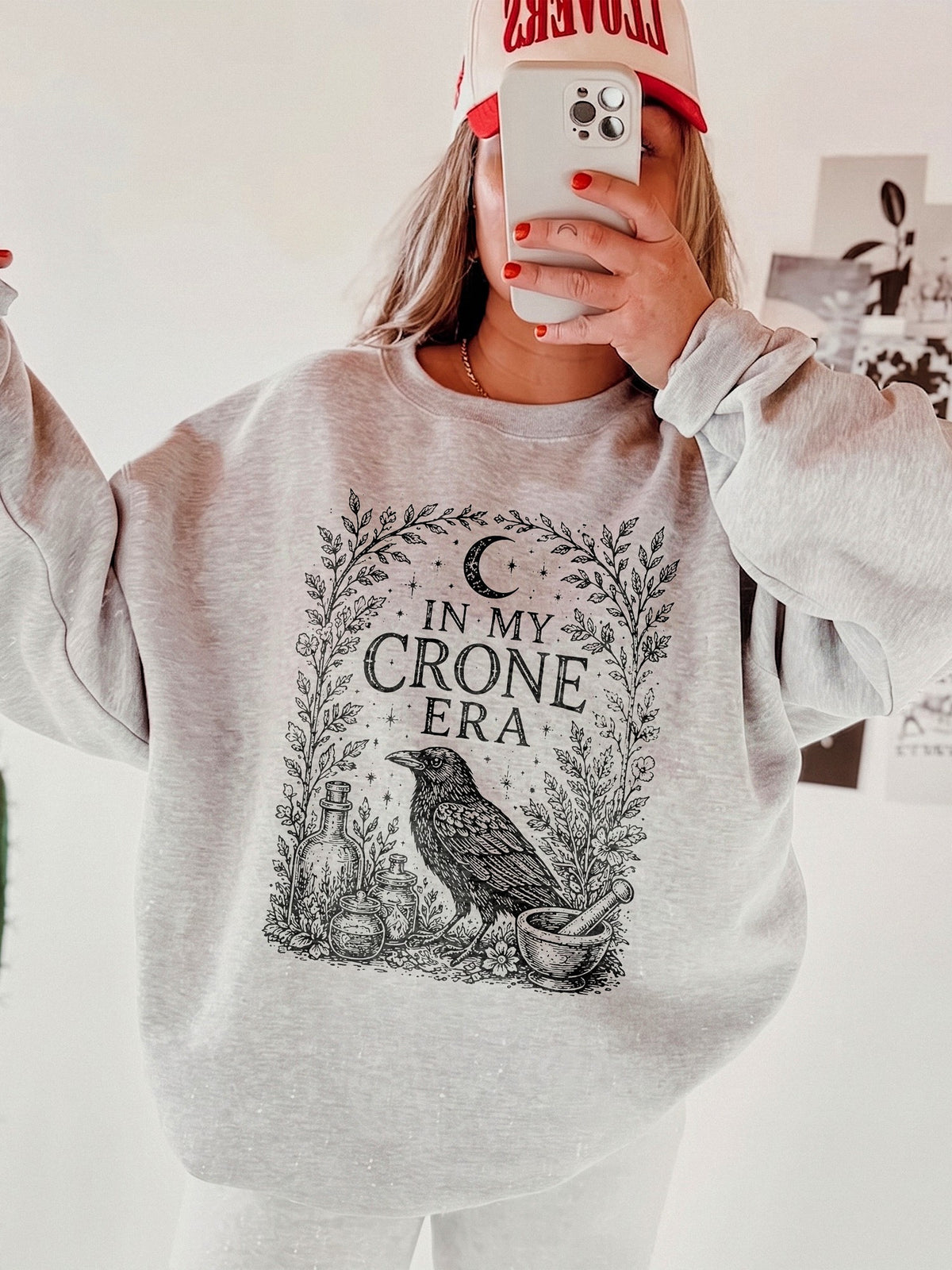 In My Crone Era Witchy Graphic Tee Funny Mystical Women's Fall T-Shirt Cottagecore Gift