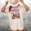 Mentally I'm Here Cozy Fall Graphic Tee Cute Halloween Ghost Shirt Autumn Aesthetic Warm Drinks T-Shirt Gift For Her