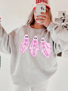 Cute Pink Skeleton Ghost Halloween T-Shirt Oversized Spooky Season Graphic Tee