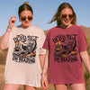 Dead Set On Reading Booked To The Bone T-Shirt Spooky Skeleton Book Lover Halloween Tee Gothic Reader Graphic Apparel