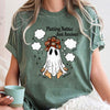 Plotting Nothin' Just Anxious T-Shirt Funny Ghost Hair Rollers Tee Mental Health Humor Introvert Spooky Season Shirt
