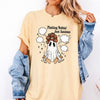 Plotting Nothin' Just Anxious T-Shirt Funny Ghost Hair Rollers Tee Mental Health Humor Introvert Spooky Season Shirt