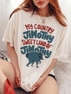 My Country Jimothy Sweet Land Of Jimothy Shirt Funny Raccoon Meme Retro Graphic Tee