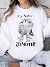 My Neighbor Jimothy Funny Raccoon Parody Graphic T-Shirt Creepy Cute Meme Tee