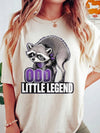 Odd Little Legend Raccoon Graphic Tee Funny Trash Panda T-Shirt