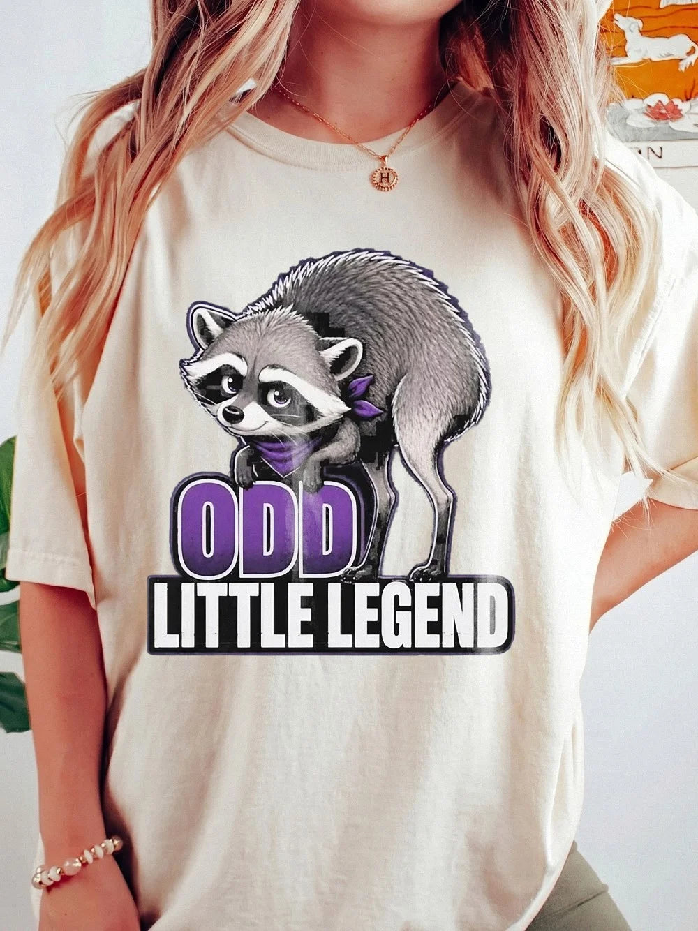 Odd Little Legend Raccoon Graphic Tee Funny Trash Panda T-Shirt