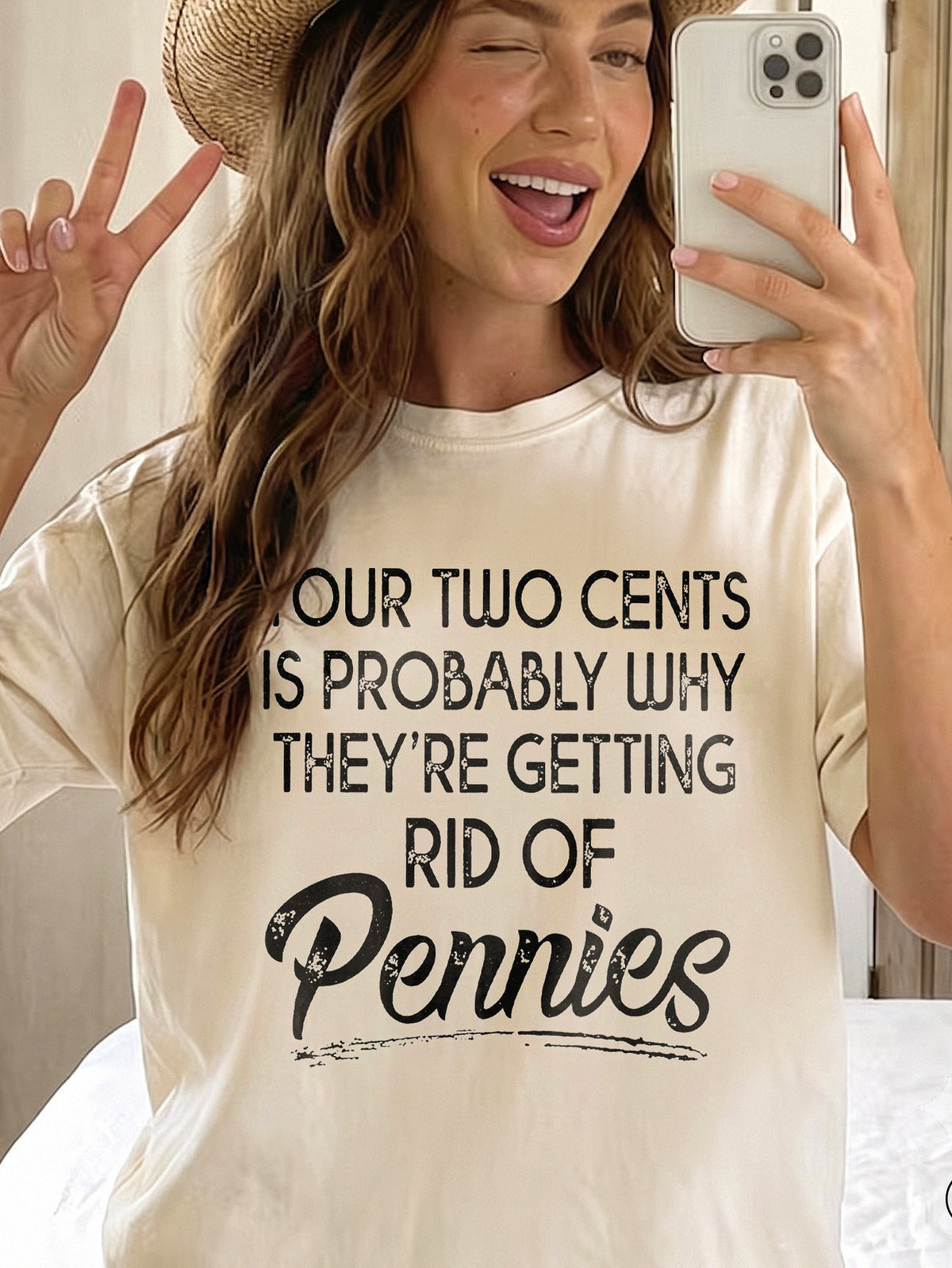 Your Two Cents Is Probably Why They're Getting Rid Of Pennies Sarcastic Graphic T-Shirt