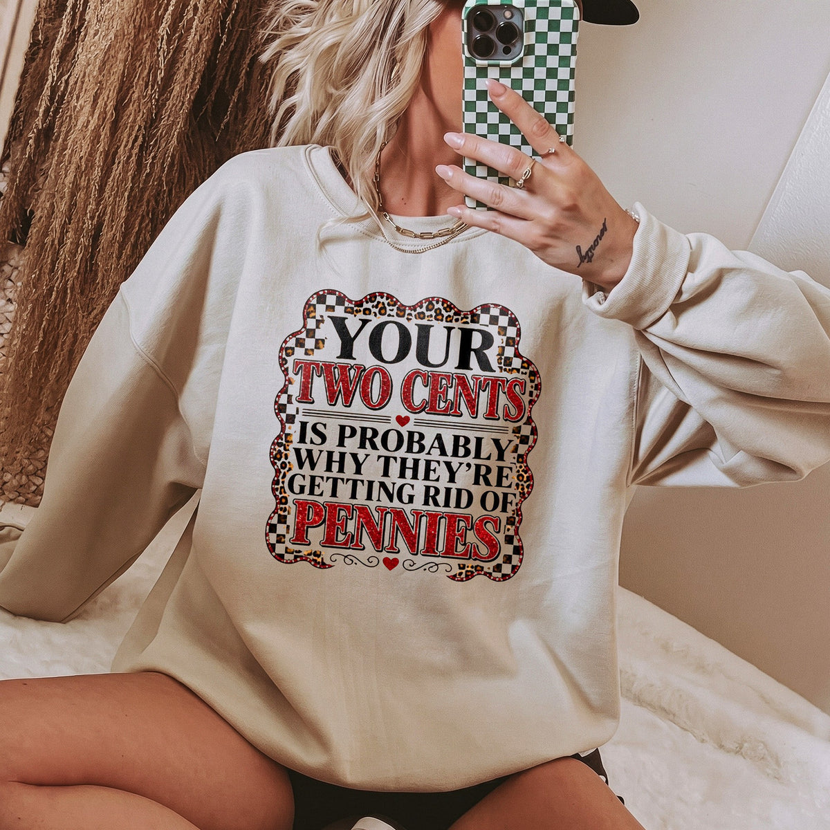 Your Two Cents Getting Rid Of Pennies Sarcastic Graphic Tee Funny Western Quote T-Shirt